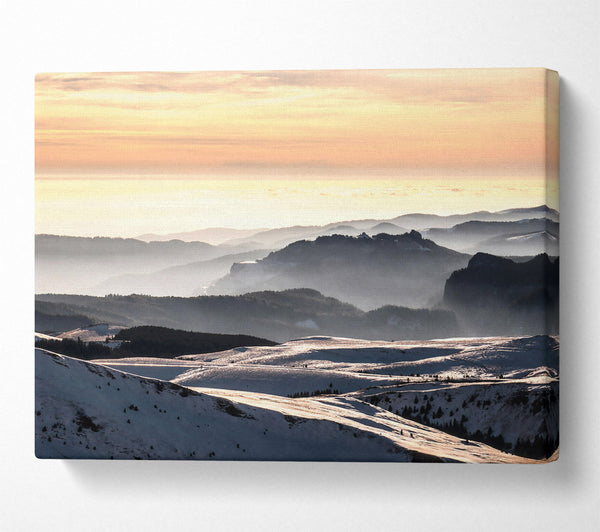  A Canvas Print of Golden Mountain Horizon Canvas Print