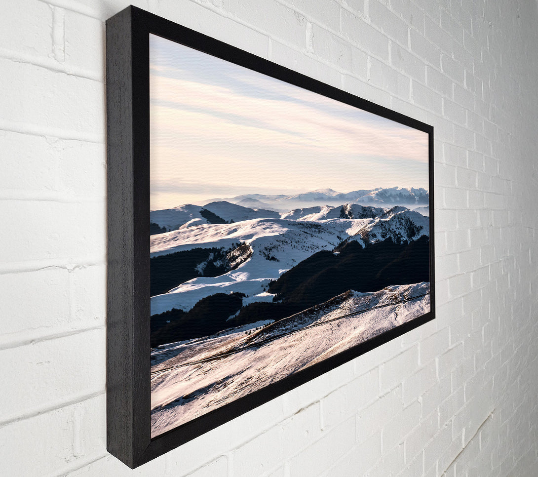  A Canvas Print of White Winter Peaks Canvas Art