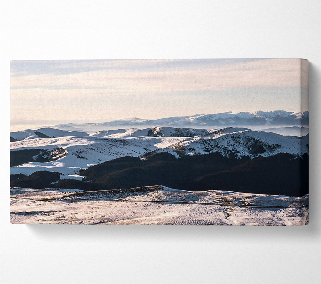  A Canvas Print of White Winter Peaks Canvas Art
