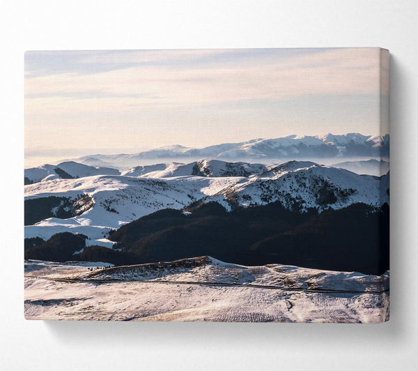  A Canvas Print of White Winter Peaks Canvas Art