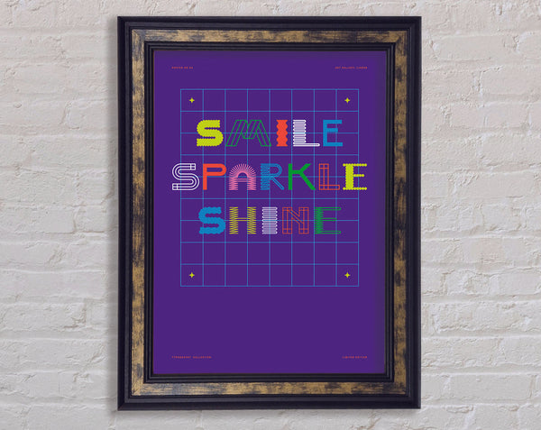 Smile Sparkle Shine Framed Print
