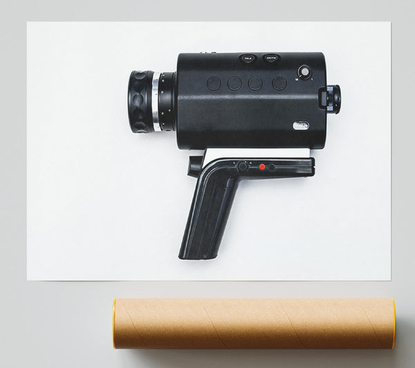 Black Vintage Film Camera Giclee Print