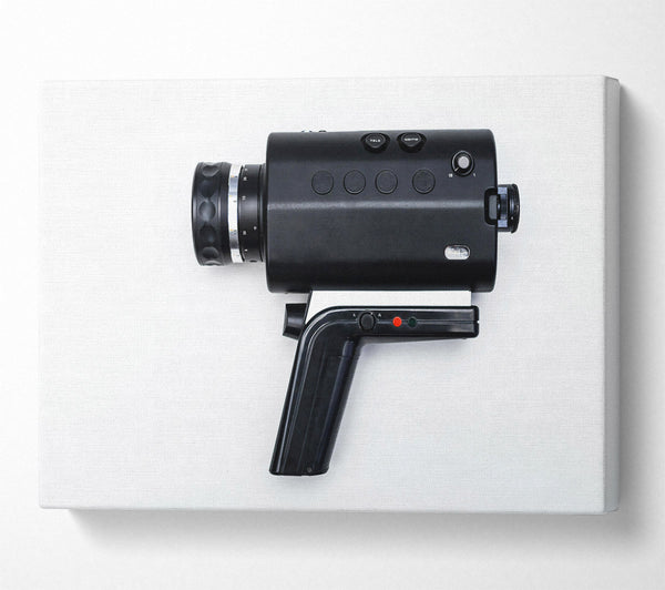  A Canvas Print of Black Vintage Film Camera Canvas Wall Art