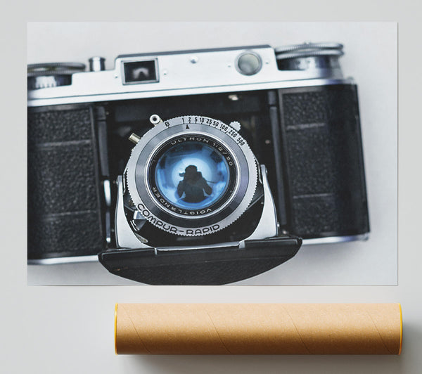 Blue Lens Reflects Print