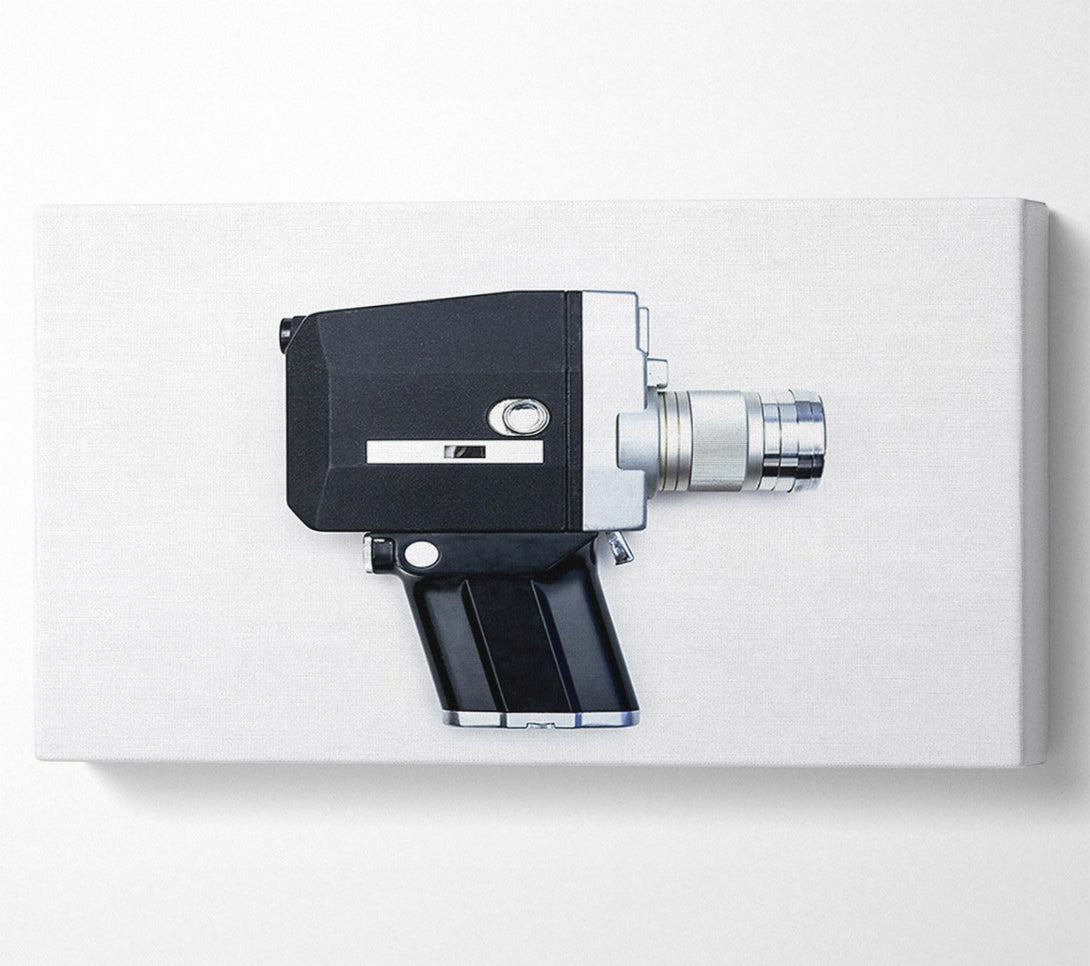  A Canvas Print of Black Vintage Film Camera Canvas Print