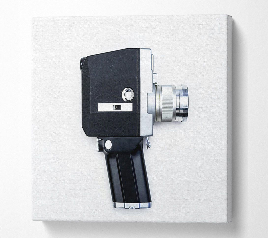  A Canvas Print of Black Vintage Film Camera Canvas Print