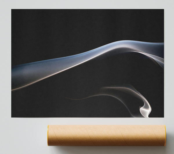 Silvery Smoke Wave Print