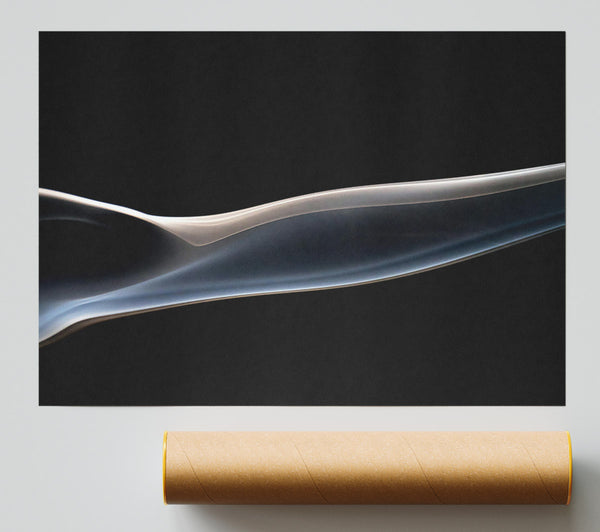 Silver Smoke Curve Print