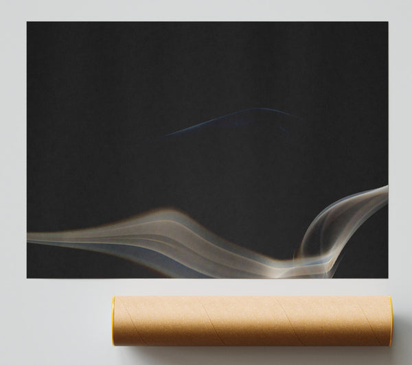 The Grey Smoke Wave Print