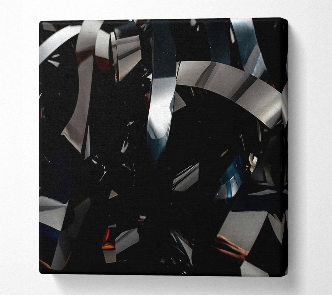  A Canvas Print of Black Metallic Tangled Canvas Art