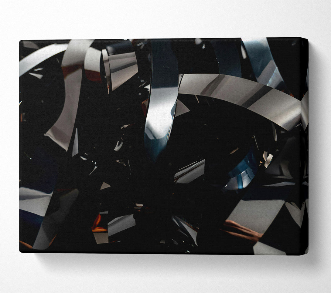  A Canvas Print of Black Metallic Tangled Canvas Art