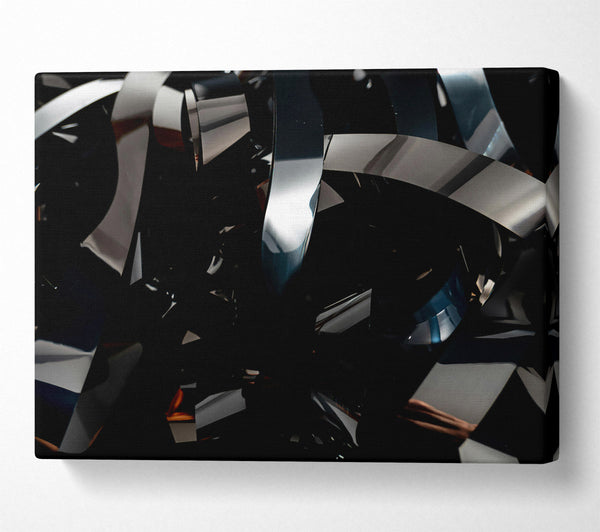  A Canvas Print of Black Metallic Tangled Canvas Art