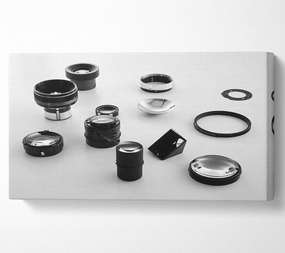  A Canvas Print of Black Lenses And Reflections Canvas Art
