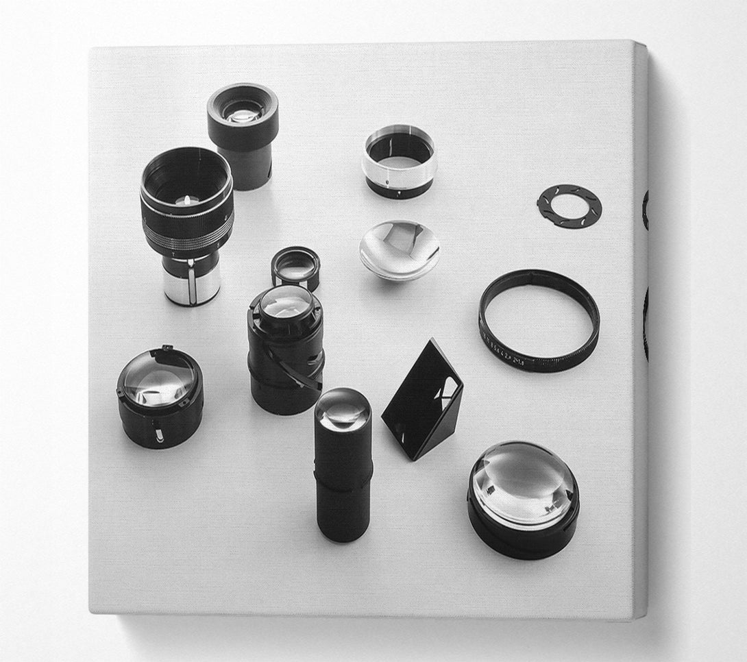  A Canvas Print of Black Lenses And Reflections Canvas Art