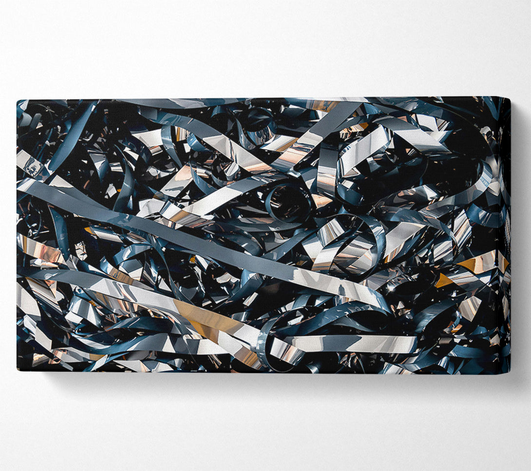  A Canvas Print of Silver And Blue Tapes Canvas Print