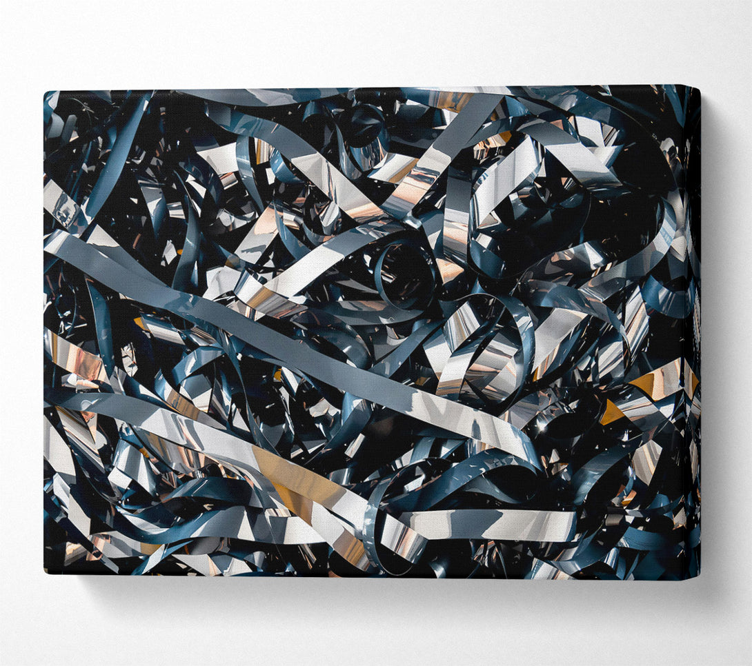  A Canvas Print of Silver And Blue Tapes Canvas Print