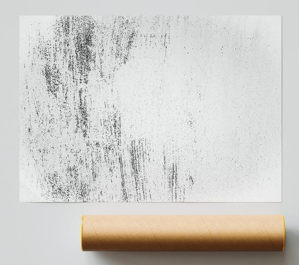White & Black Scratches Print