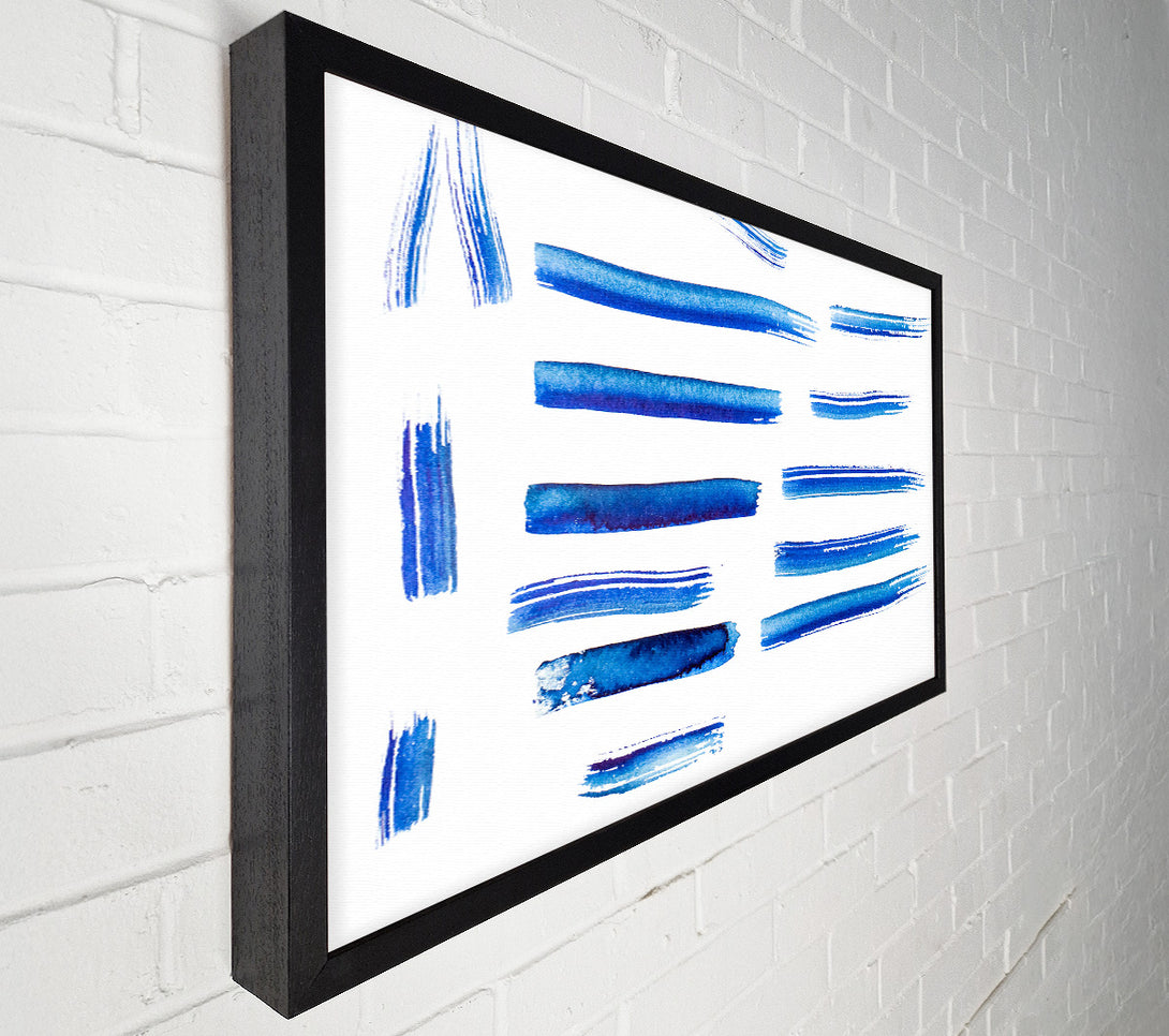  A Canvas Print of Azure Brushstrokes Symphony. Canvas Wall Art