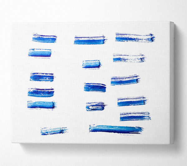  A Canvas Print of Azure Brushstrokes Symphony Canvas Art