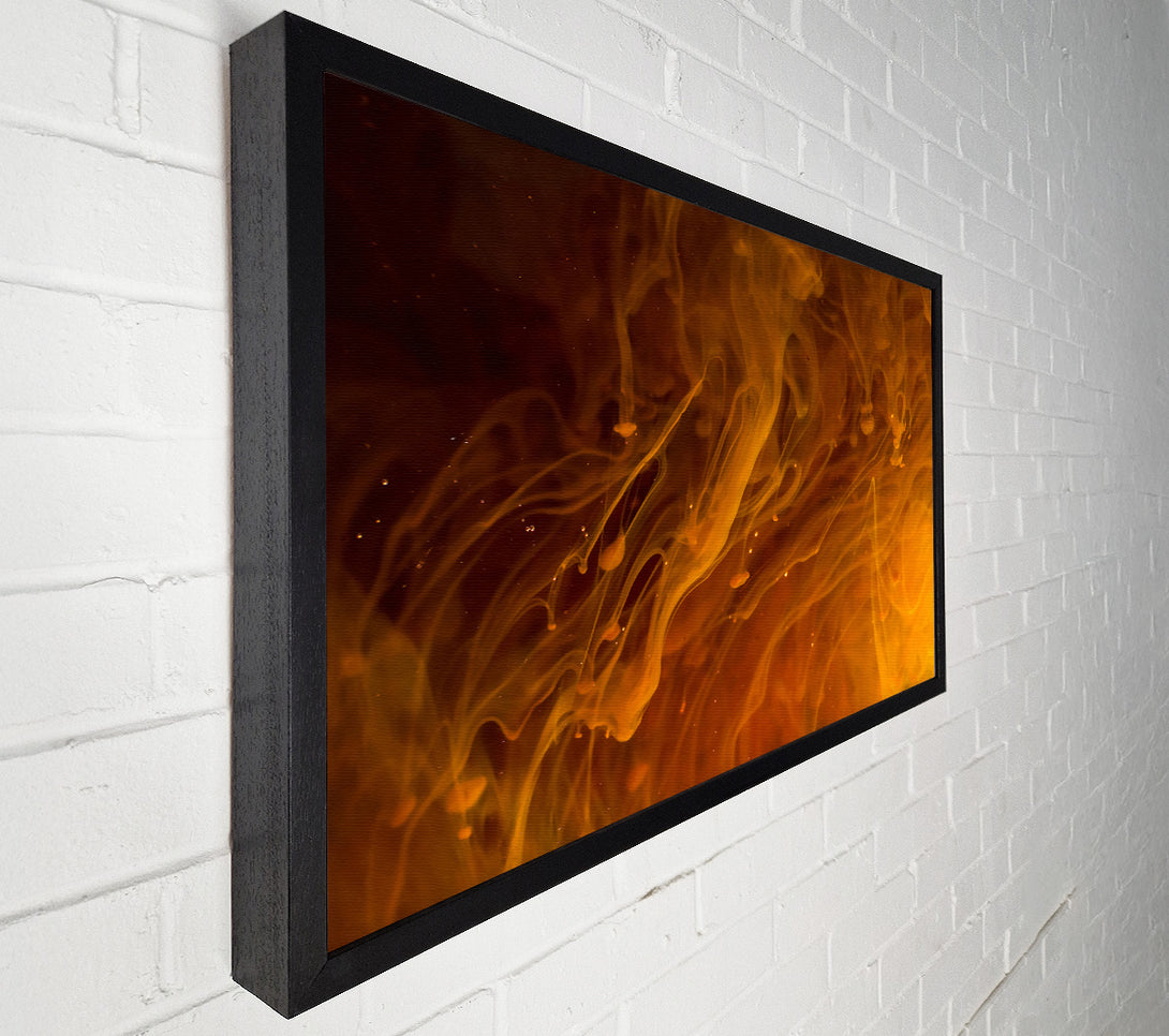  A Canvas Print of Amber Liquid Dance Canvas Print