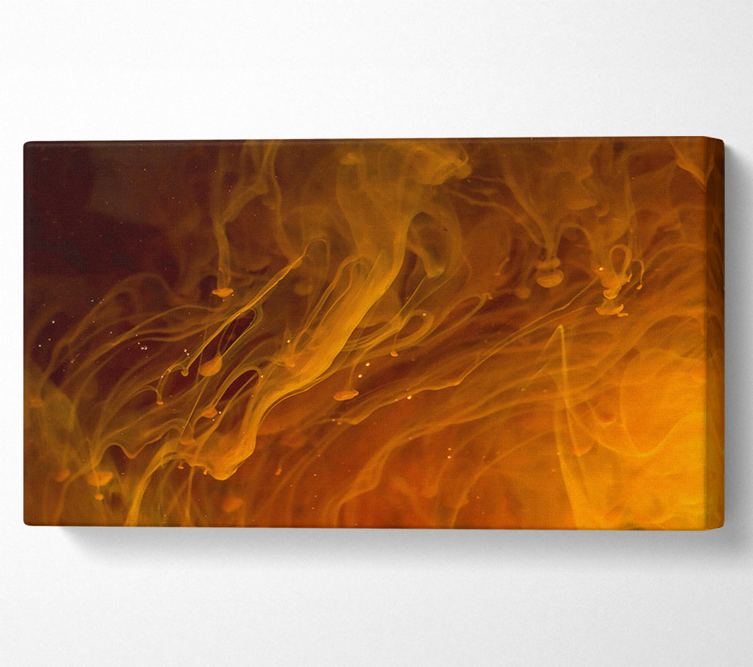  A Canvas Print of Amber Liquid Dance Canvas Print