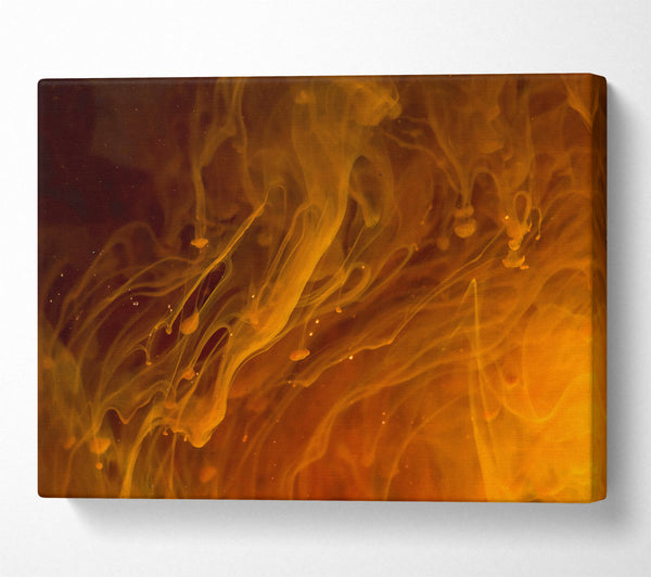  A Canvas Print of Amber Liquid Dance Canvas Print