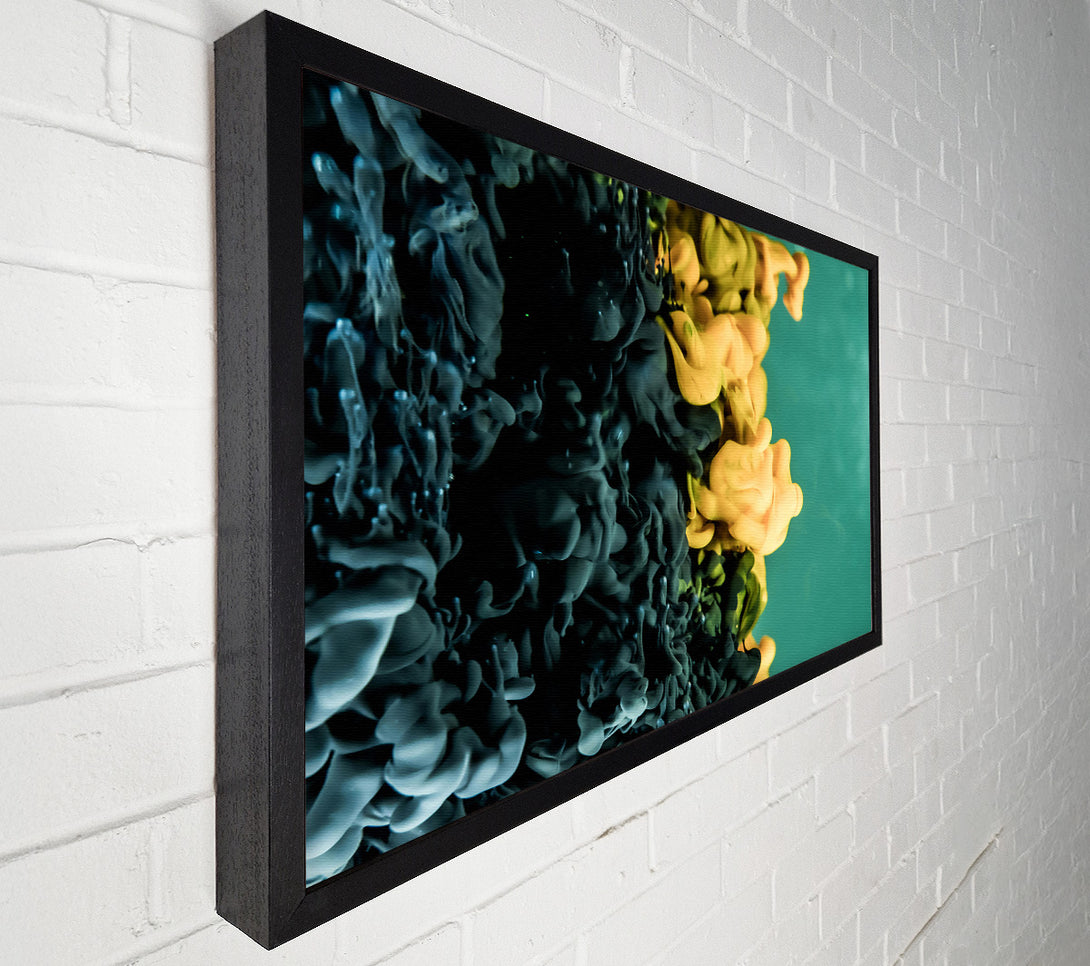  A Canvas Print of Golden Ink Swirls Canvas Wall Art