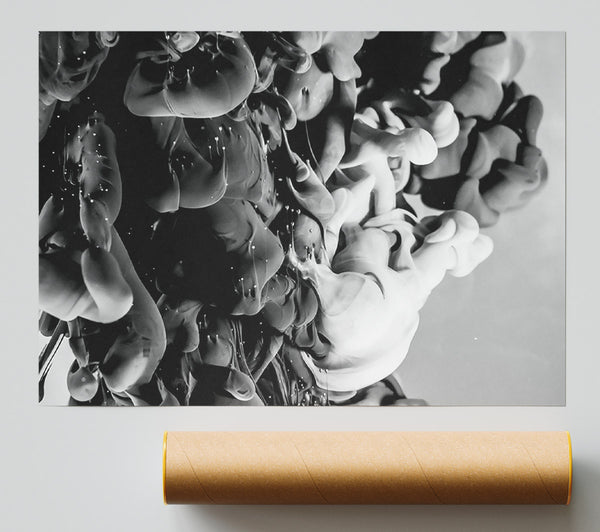 Black Ink Embrace Poster
