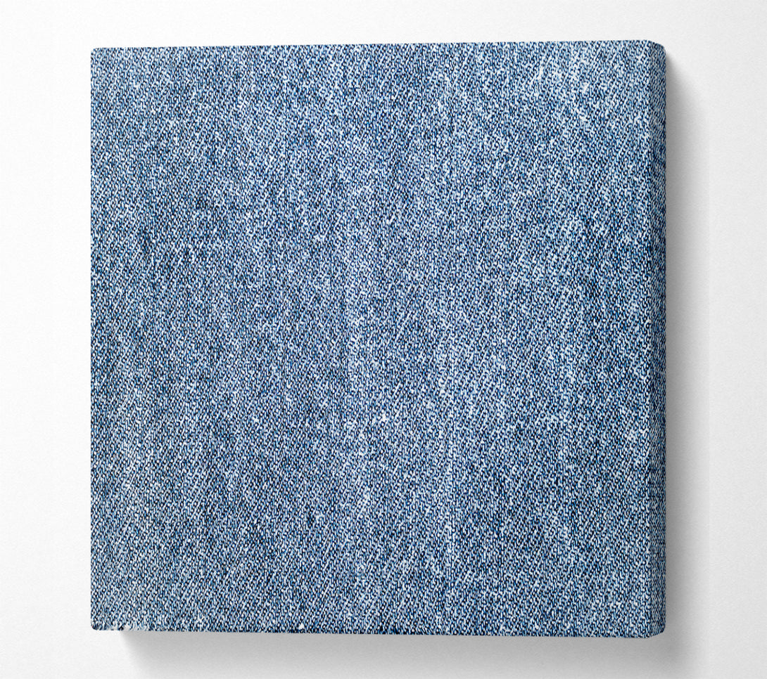  A Canvas Print of Indigo Denim Weave Canvas Wall Art
