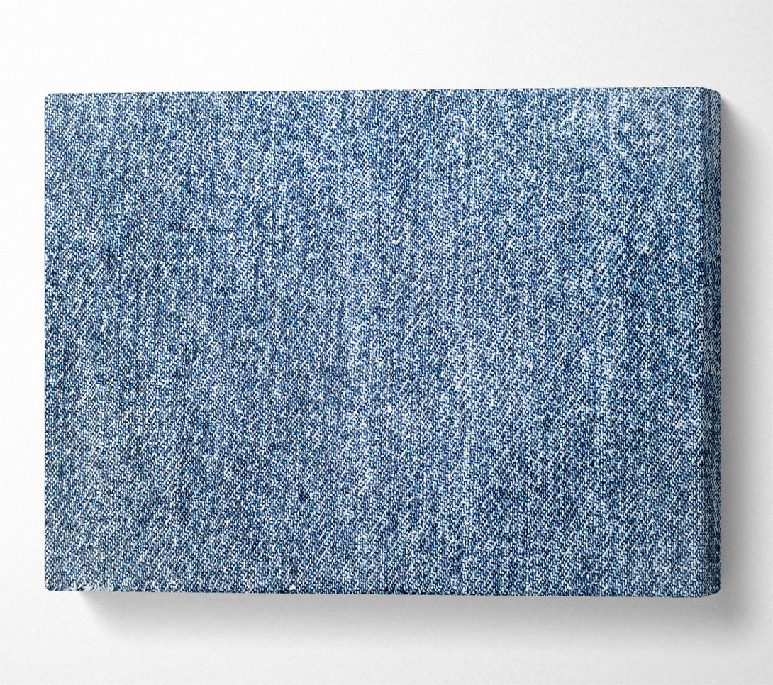  A Canvas Print of Indigo Denim Weave Canvas Wall Art