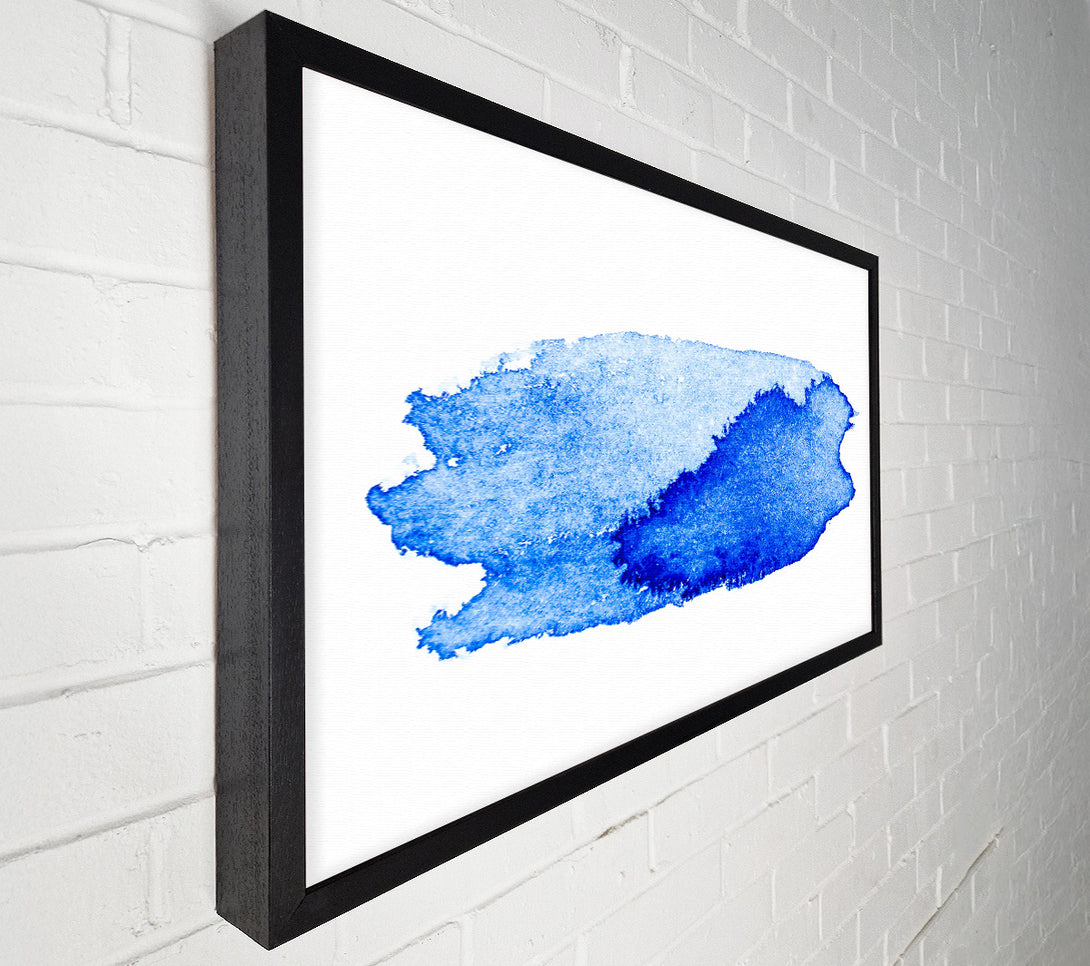  A Canvas Print of Azure Watercolour Swirl Canvas Print