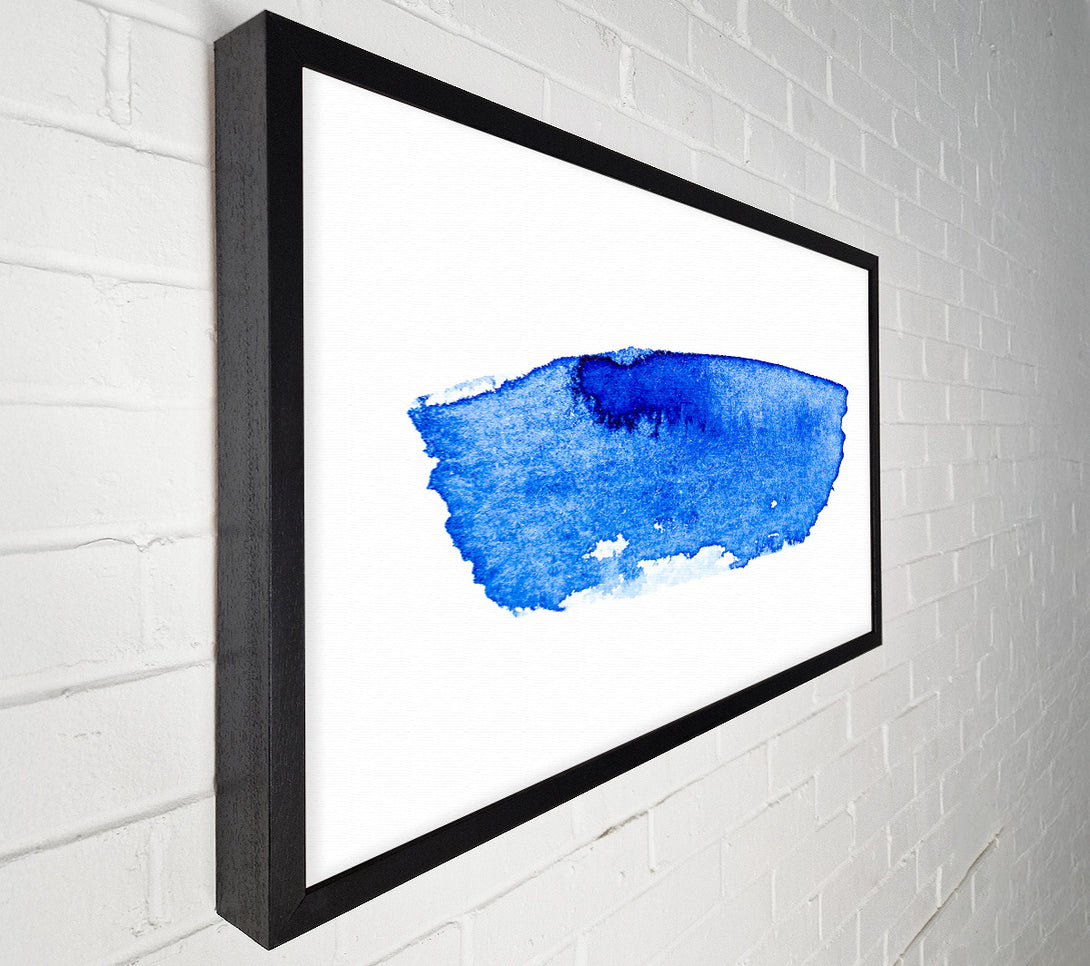  A Canvas Print of Azure Watercolour Stroke Canvas Wall Art
