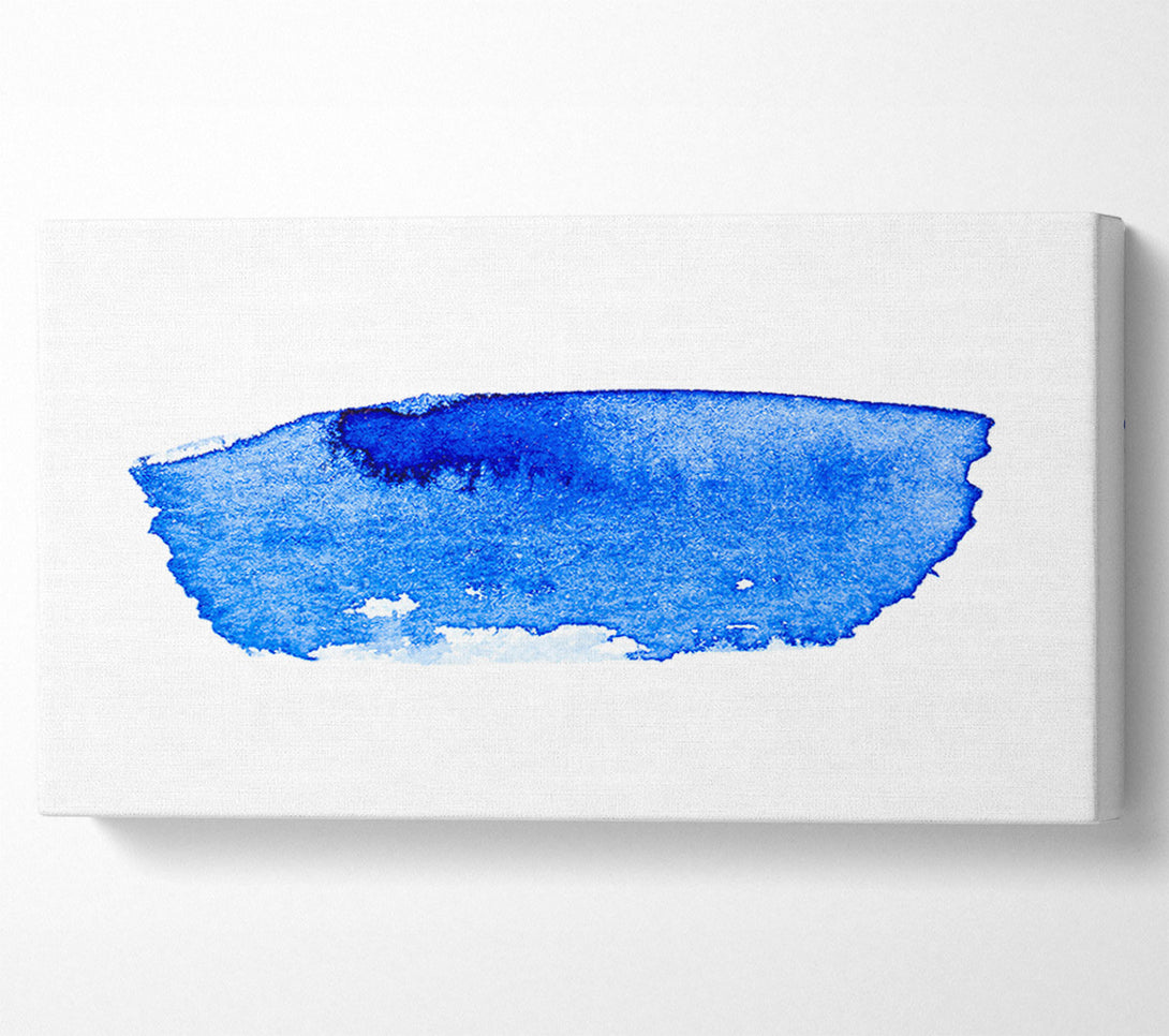  A Canvas Print of Azure Watercolour Stroke Canvas Wall Art