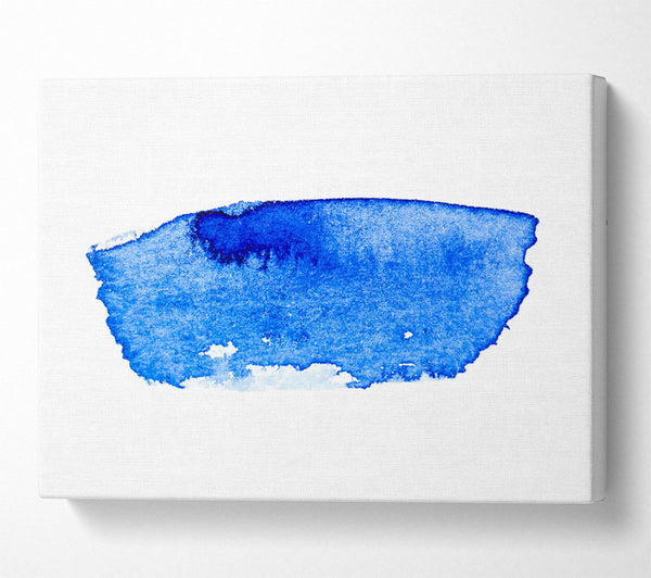  A Canvas Print of Azure Watercolour Stroke Canvas Wall Art