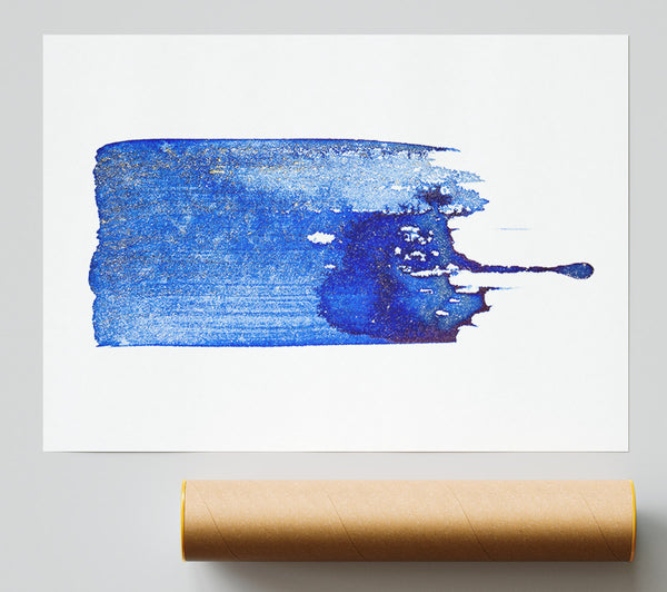 Azure Ink Drop Giclee Print