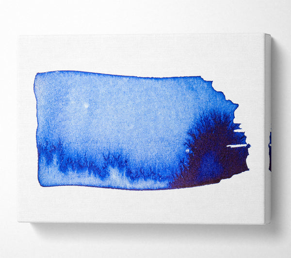  A Canvas Print of Azure Ink Splatters Canvas Art
