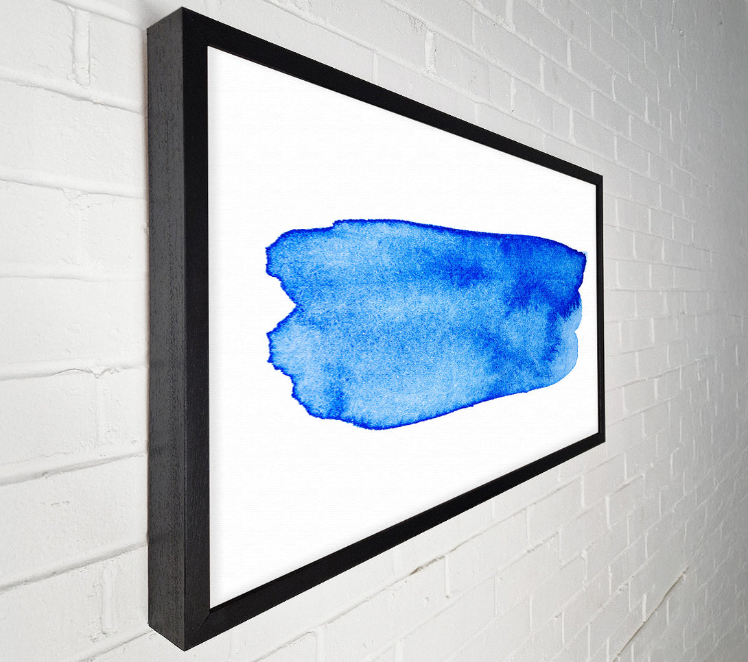  A Canvas Print of Azure Watercolor Brushstroke Canvas Print