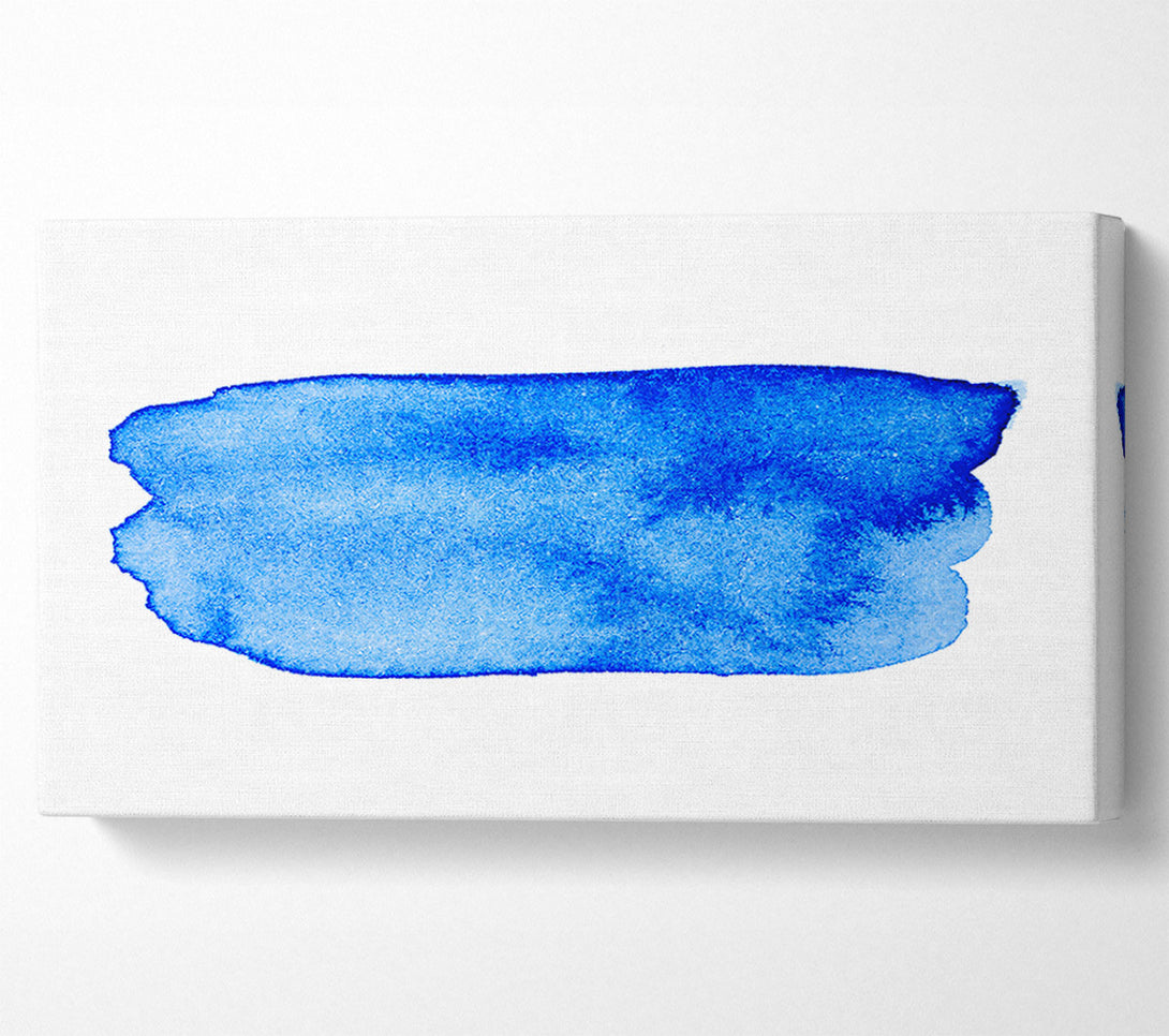  A Canvas Print of Azure Watercolor Brushstroke Canvas Print