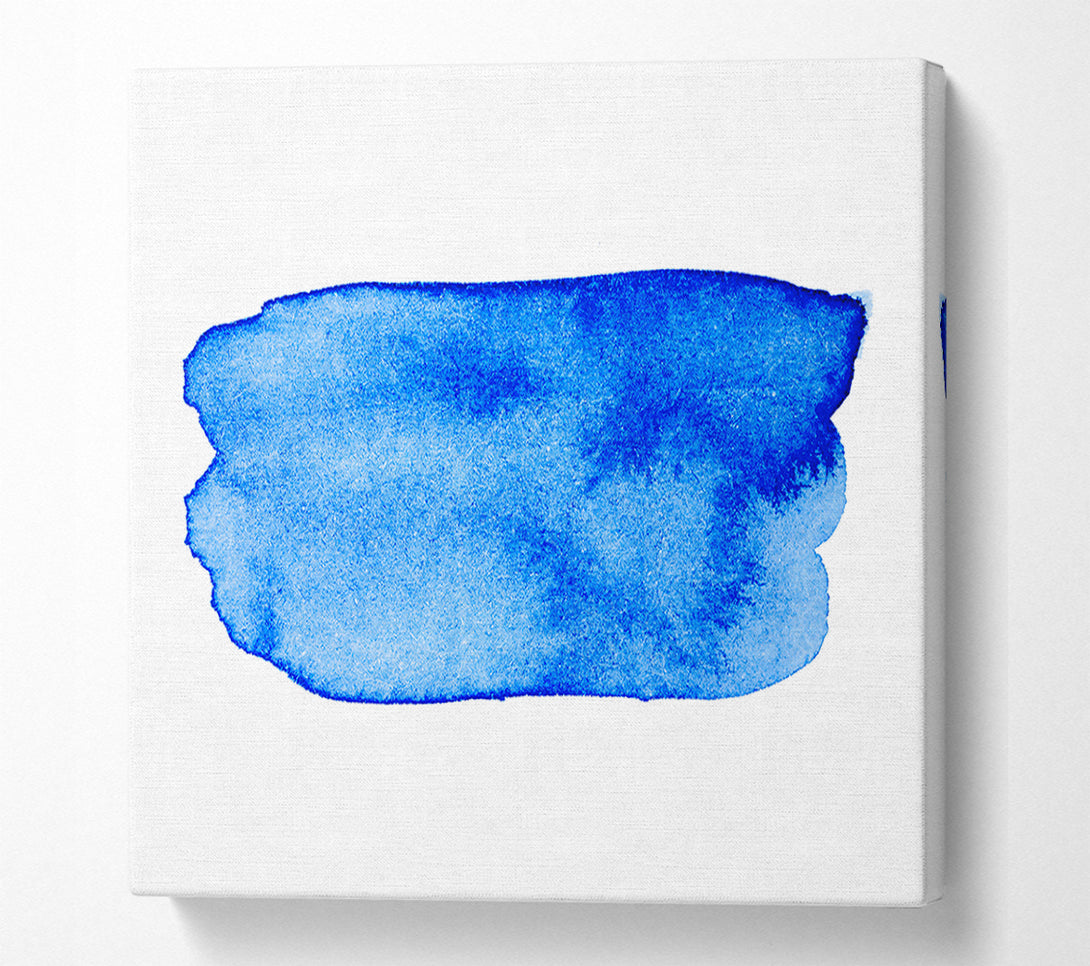  A Canvas Print of Azure Watercolor Brushstroke Canvas Print