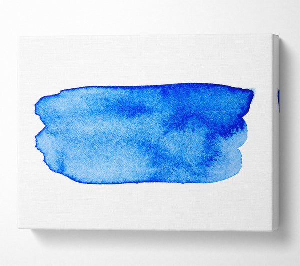  A Canvas Print of Azure Watercolor Brushstroke Canvas Print