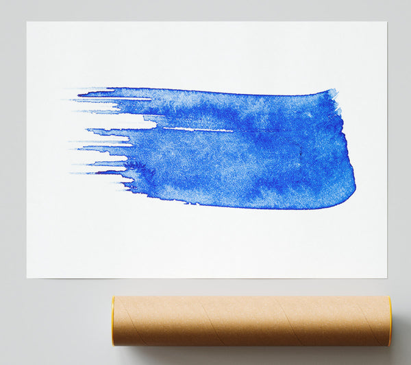 Azure Brushstroke Poster