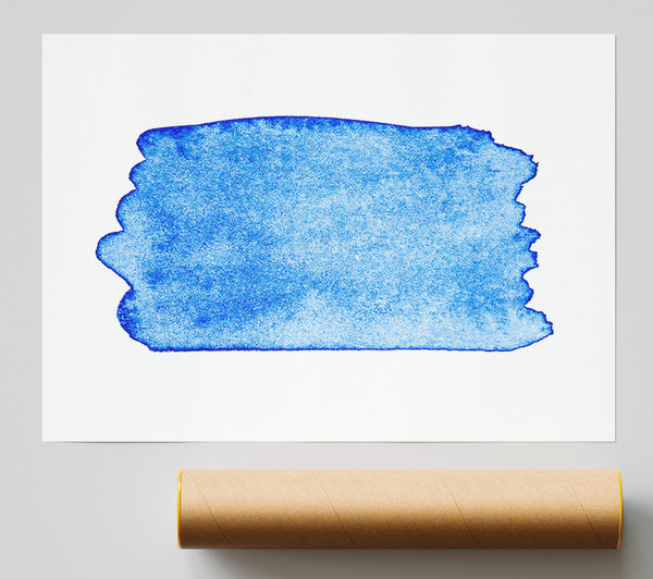 Azure Abstract Wash Print