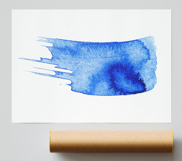Azure Swirl Abstract Print