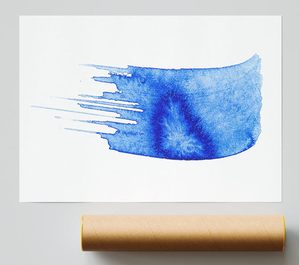 Azure Watermark Brushstroke Poster