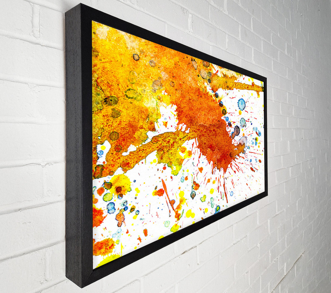  A Canvas Print of Orange Splatter Burst Canvas Art