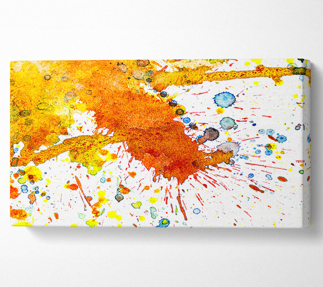  A Canvas Print of Orange Splatter Burst Canvas Art