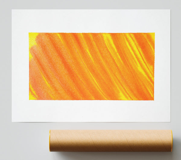 Orange Diagonal Strokes Poster