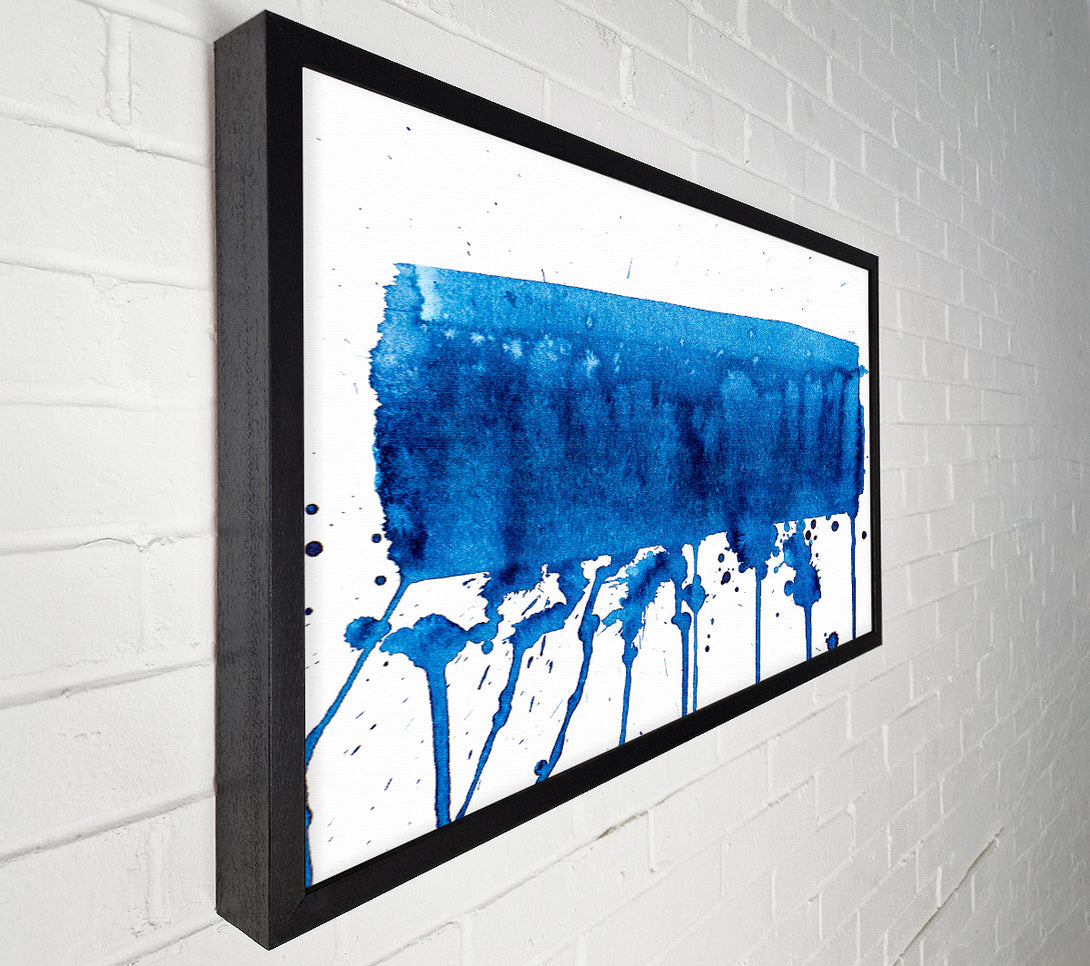  A Canvas Print of Indigo Blue Drip Canvas Print