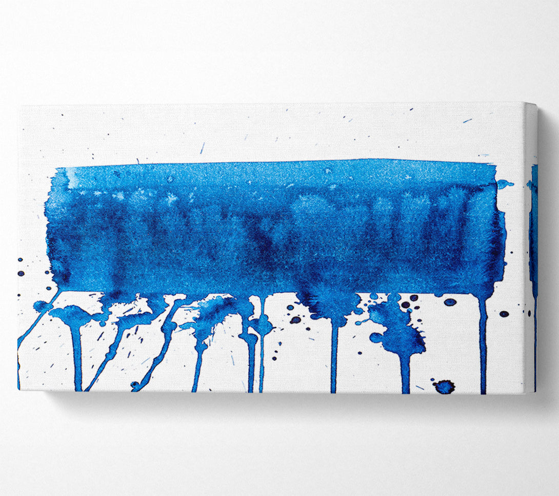  A Canvas Print of Indigo Blue Drip Canvas Print