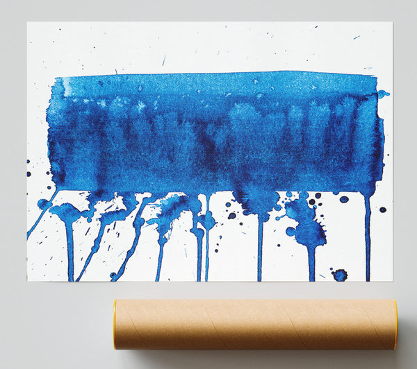 Indigo Blue Drip Giclee Print